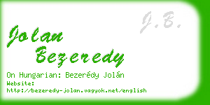jolan bezeredy business card